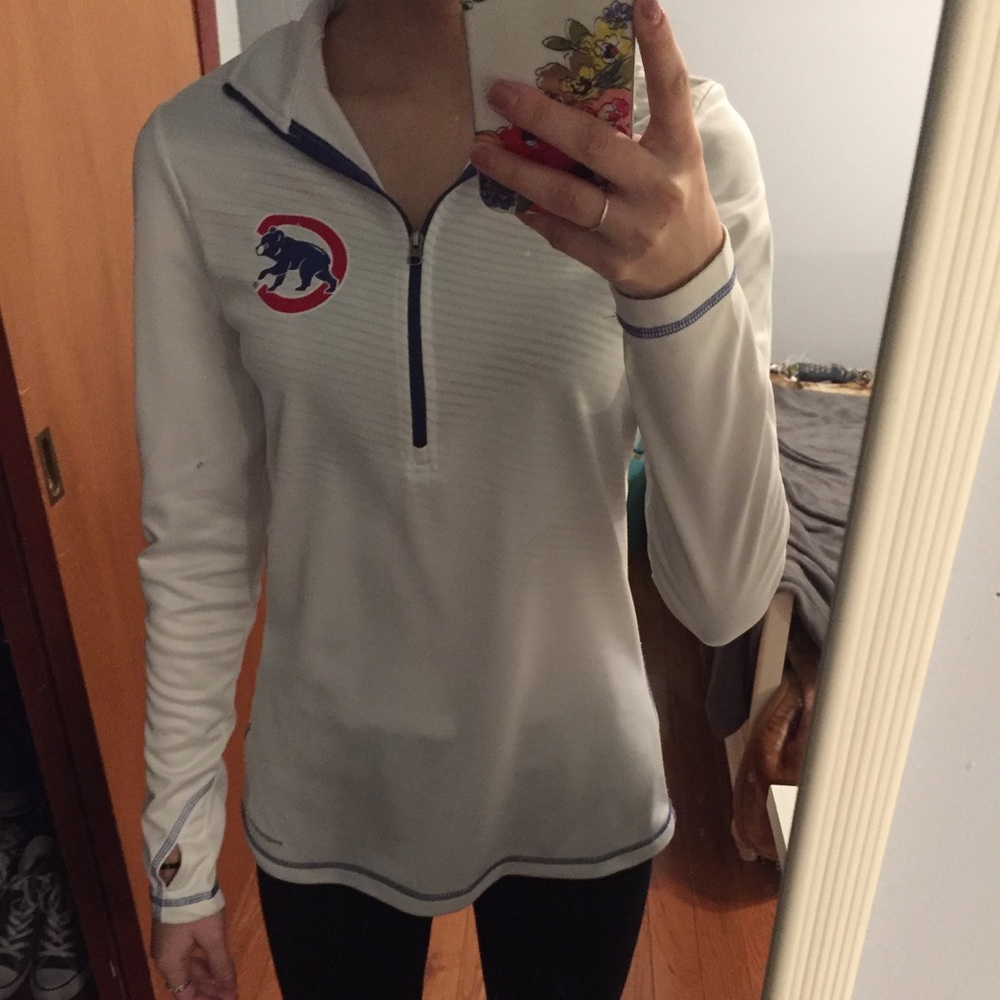 Chicago Cubs quarter zip thermabase jacket SMALL